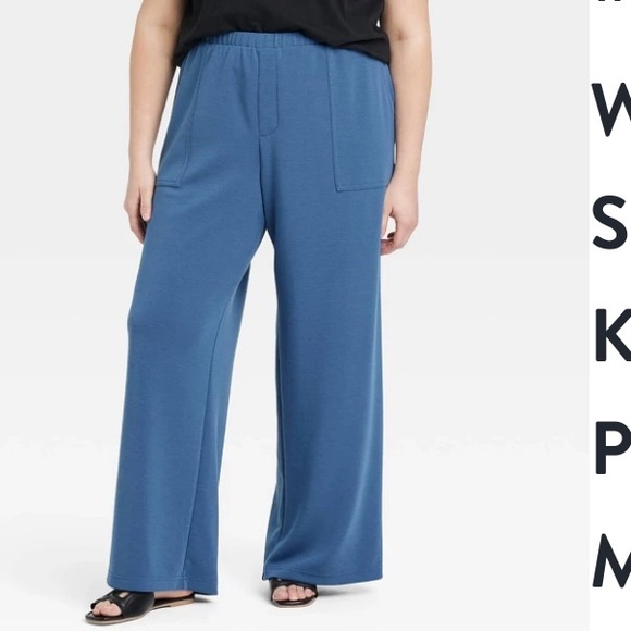 a new day Pants - Womens Mid-Rise Sandwash Pull-On Knit Leisure Utility Pants - A New Day - L